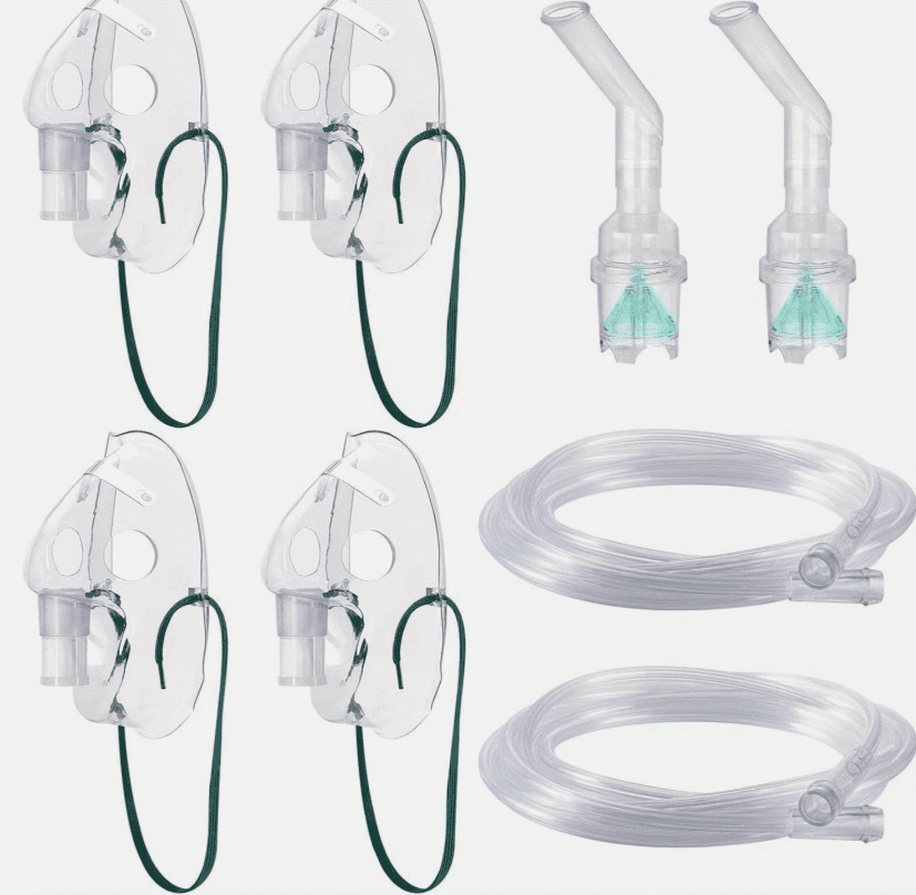 Oxygen Mask, ElongatedOxygen Breathing Mask for Adult, Oxygen Mask Kit And Tubing(2 PCS)