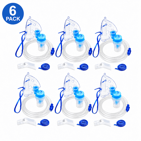 Oxygen Mask, ElongatedOxygen Breathing Mask for Adult, Oxygen Mask Kit And Tubing(6PCS)