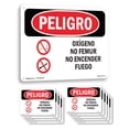 thumbnail image 1 of Oxygen No Smoking No Open Flames Spanish OSHA Danger Aluminum Sign 24 Inch x 18 Inch - 10 Pack, 1 of 8