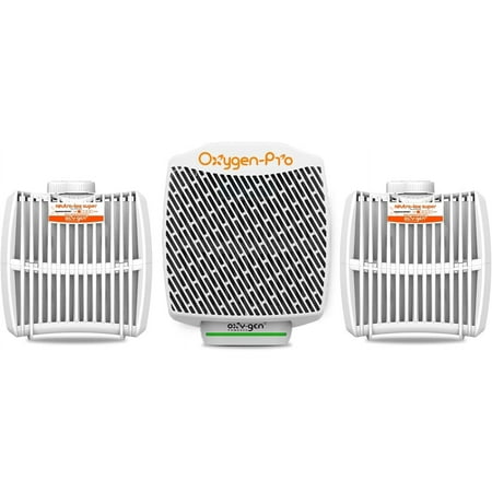 Oxygen-Pro - Grande Starter Kit - Commercial Air Freshener and Deodorizer, Wall Mounted, Battery Operated Automatic Dispenser, Odor Eliminator, and Fragrancing System (Subtle)