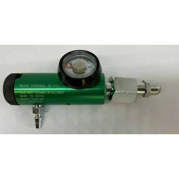 Oxygen Regulator, 0-8LPM, 540 CGA