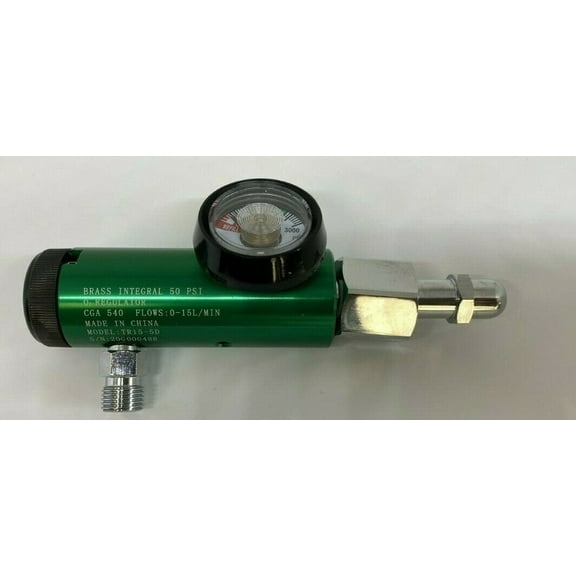Oxygen Regulator, DISS Outlet 0-15LPM, 540 CGA