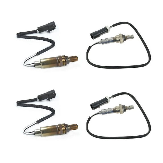 Oxygen Sensor Set 4 Piece - Compatible with 2000 - 2002 Ford E-350 Econoline Club Wagon 2001