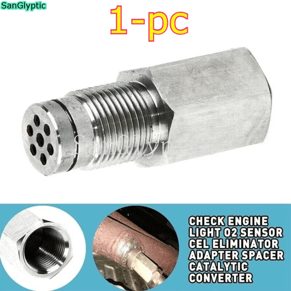 SanGlyptic Oxygen Spacer Engine Light Adapter Bung Catalytic Converter Fix Check