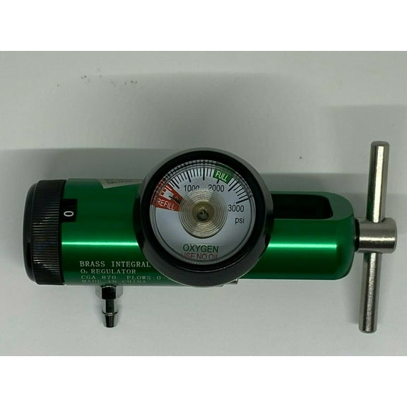 Oxygen Tank Mini Regulator Model 0-15 LPM 870 CGA