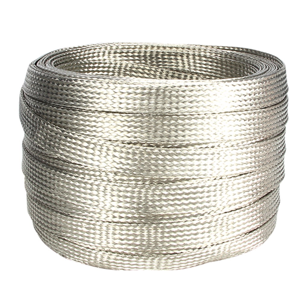 Oxygen-free copper wire of tinned flat copper braided grounding wire can be welded (width: 25mm, thickness: 2.0mm, length: 1m)