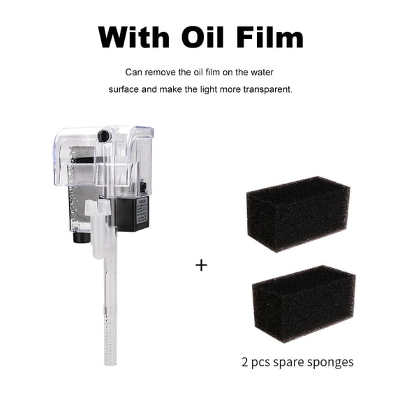 Oxygenation pump, Filter Wall-mounted Turtle With Filter Wall-mounted Waterfall Fish 2 Filter Cotton Suitable 5~10 Pump Turtle (oil Film - With 2 Filter Film) With 2