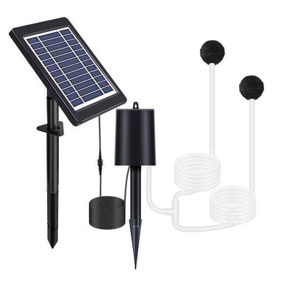Oxygenation pump,Modes 4w Air 3 Modes 4w 2 Air Bubble Pond Aerator Solar Powered Pond With Pipe 2 Aerator Pond Stock Pond Stock Stones No Noise Air Bubble Stones Air Pump Siuke Dsfen