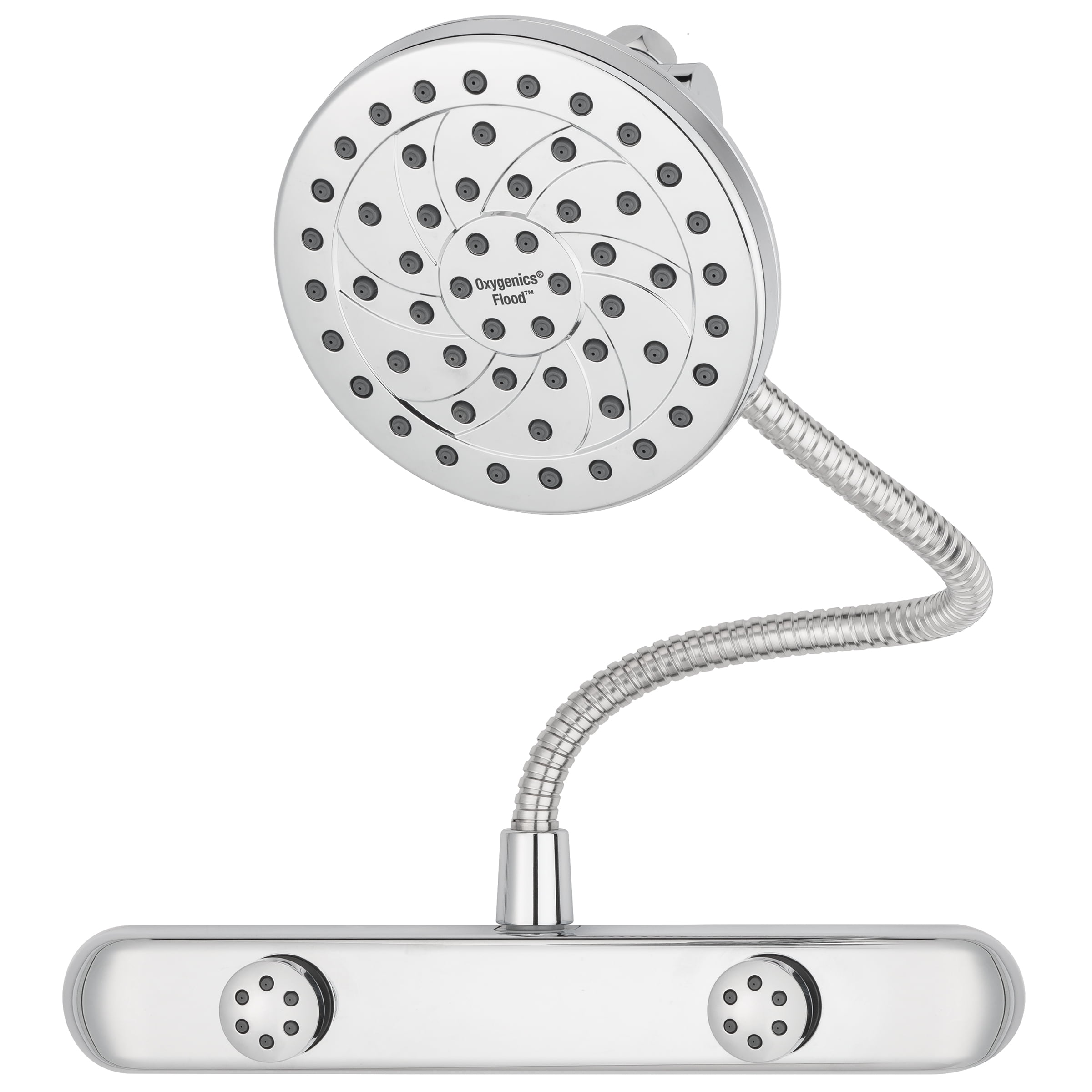 Oxygenics 3Spray BodyBar with Flood Chrome Combo Shower Head, Chrome