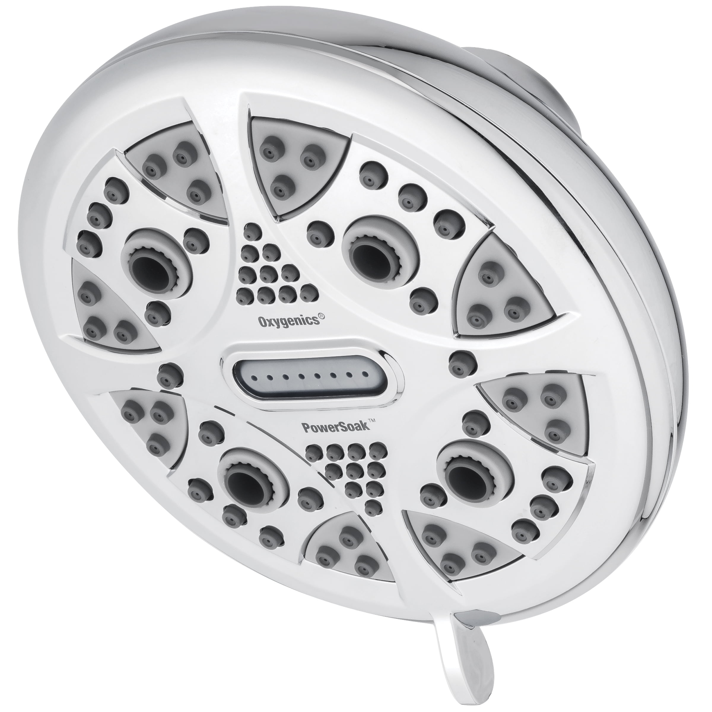 Oxygenics, 5-Spray, PowerSoak, Rain Shower Head, Chrome, 1.8 GPM 42288