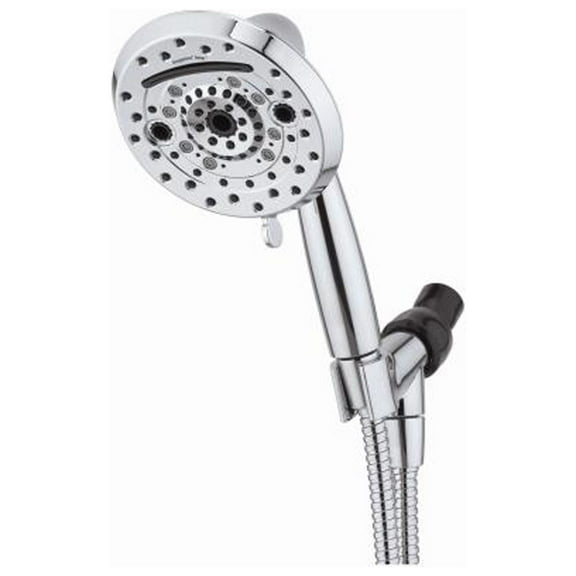 Oxygenics 51188 Amp WaterSense 10-Spray Handheld Shower Head, 1.8 GPM, Chrome, 5 In. - Quantity 2