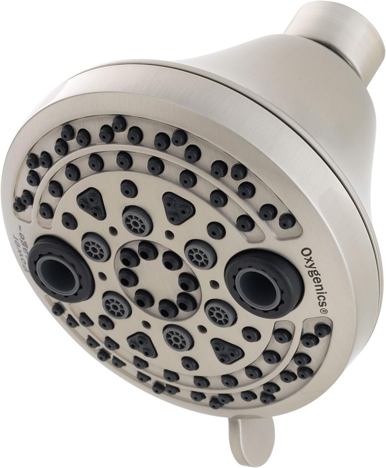 Oxygenics 88546 PowerMassage Brushed Nickel Fixed Shower Head