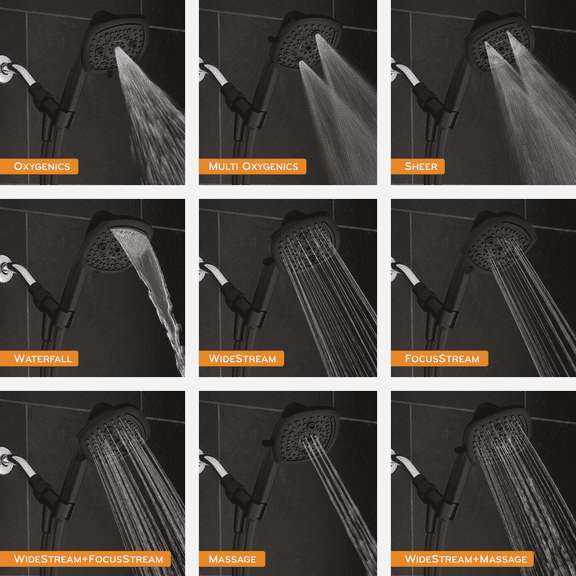 Oxygenics Contour Handheld Shower - Single Pack  Wall-Mount, Standard " Shower-Arm Connection