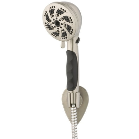 Oxygenics Fury RV Brushed Nickel 5-Setting Handheld Shower Head with 72-Inch Hose