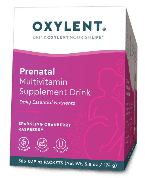 Oxylent Prentatal Multivitamin Drink Packets, Cranberry Raspberry, 30