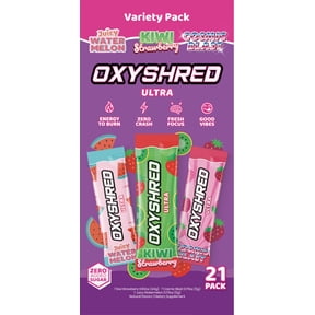 EHP LABS OxyShred Energy & Fat Burner Pre-Workout Powder Sticks, On-the-Go Variety Pack, 21 Count