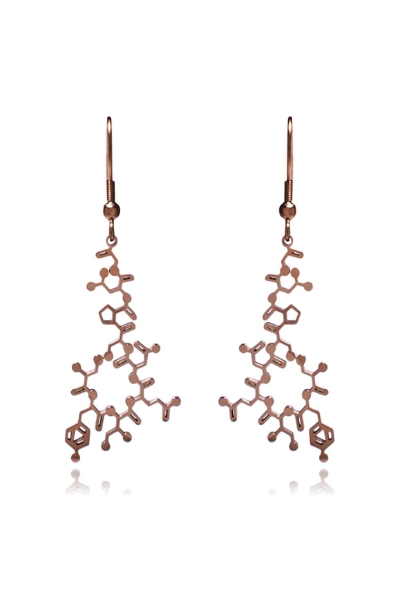 Oxytocin Molecule Dangle Earrings | Clayton Jewelry Labs