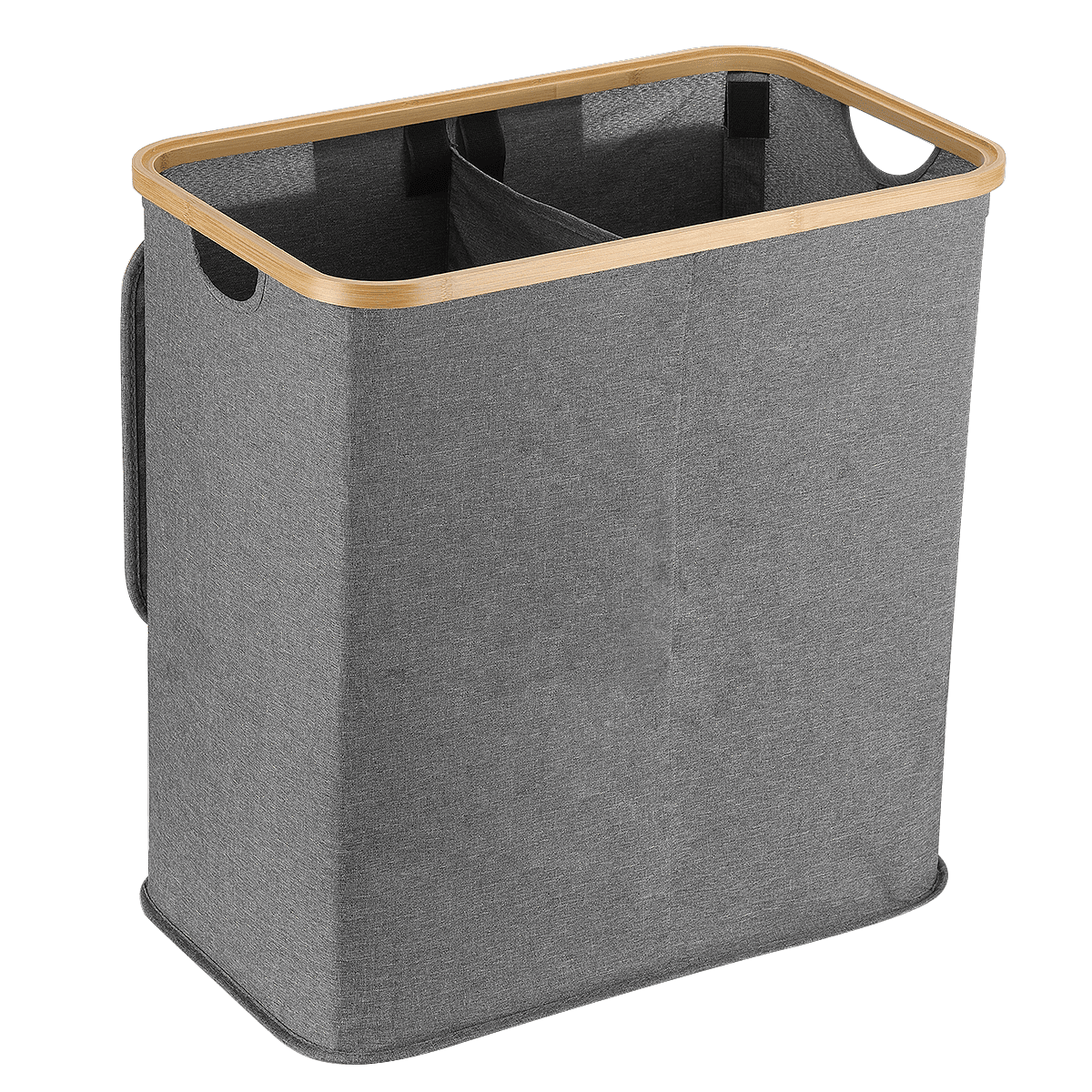 Oyajia Double Laundry Basket with Lid TwoSided Clothes Hamper with
