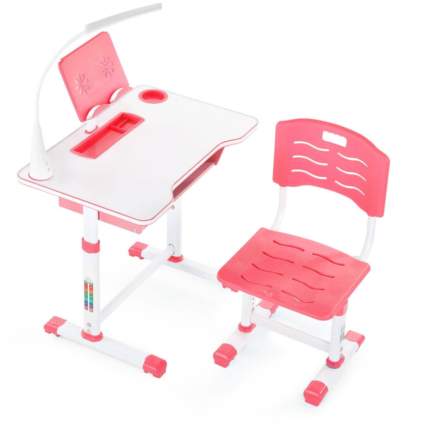 Oyajia Kids Desk and Chair Set, Height Adjustable, Spacious Storage