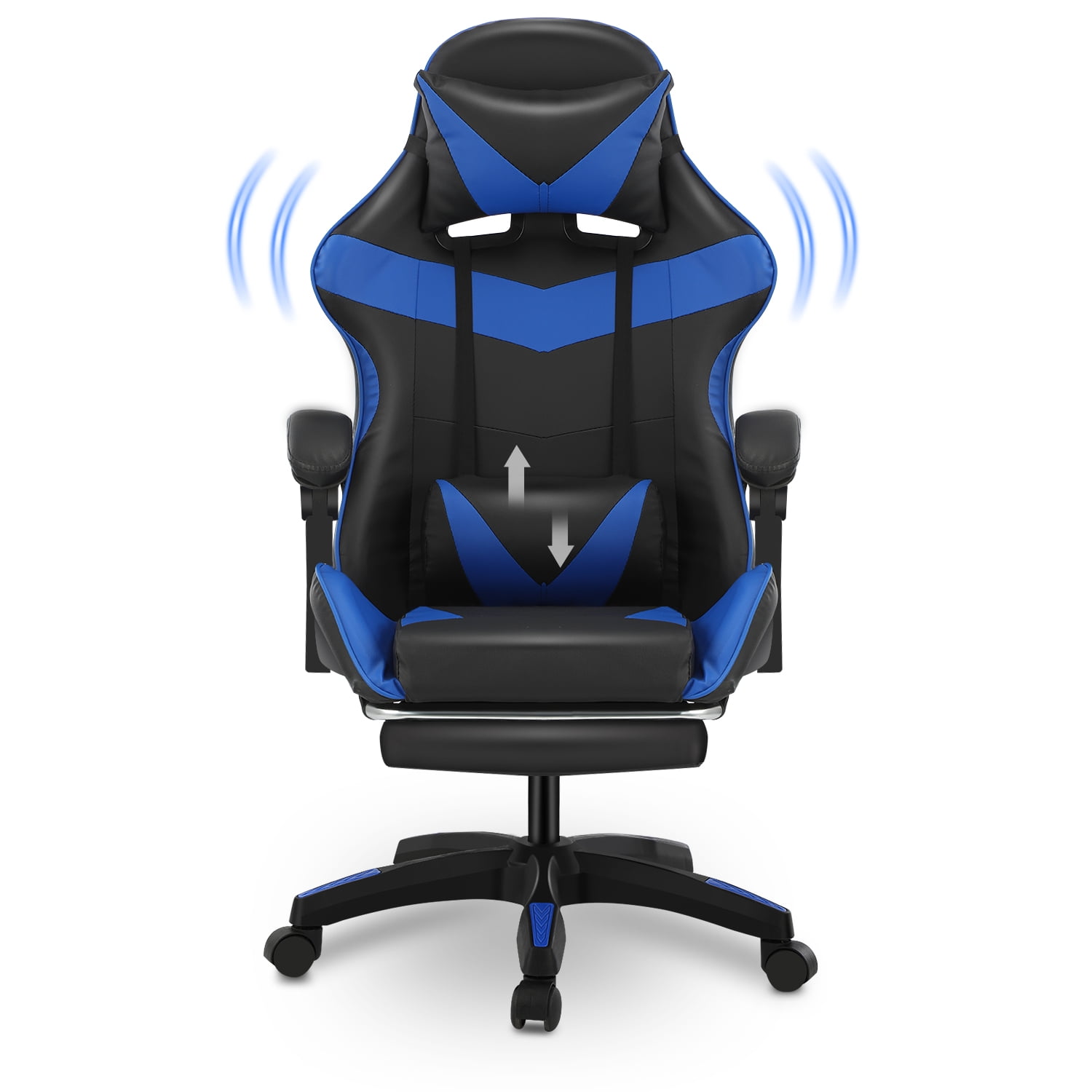 Oyajia PU Leather Gaming Chair Massage Ergonomic Gamer Chair Height
