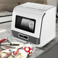 Oyajia Portable Countertop Dishwashers, Compact Mini Dishwasher Machine with 5L Builtin Water