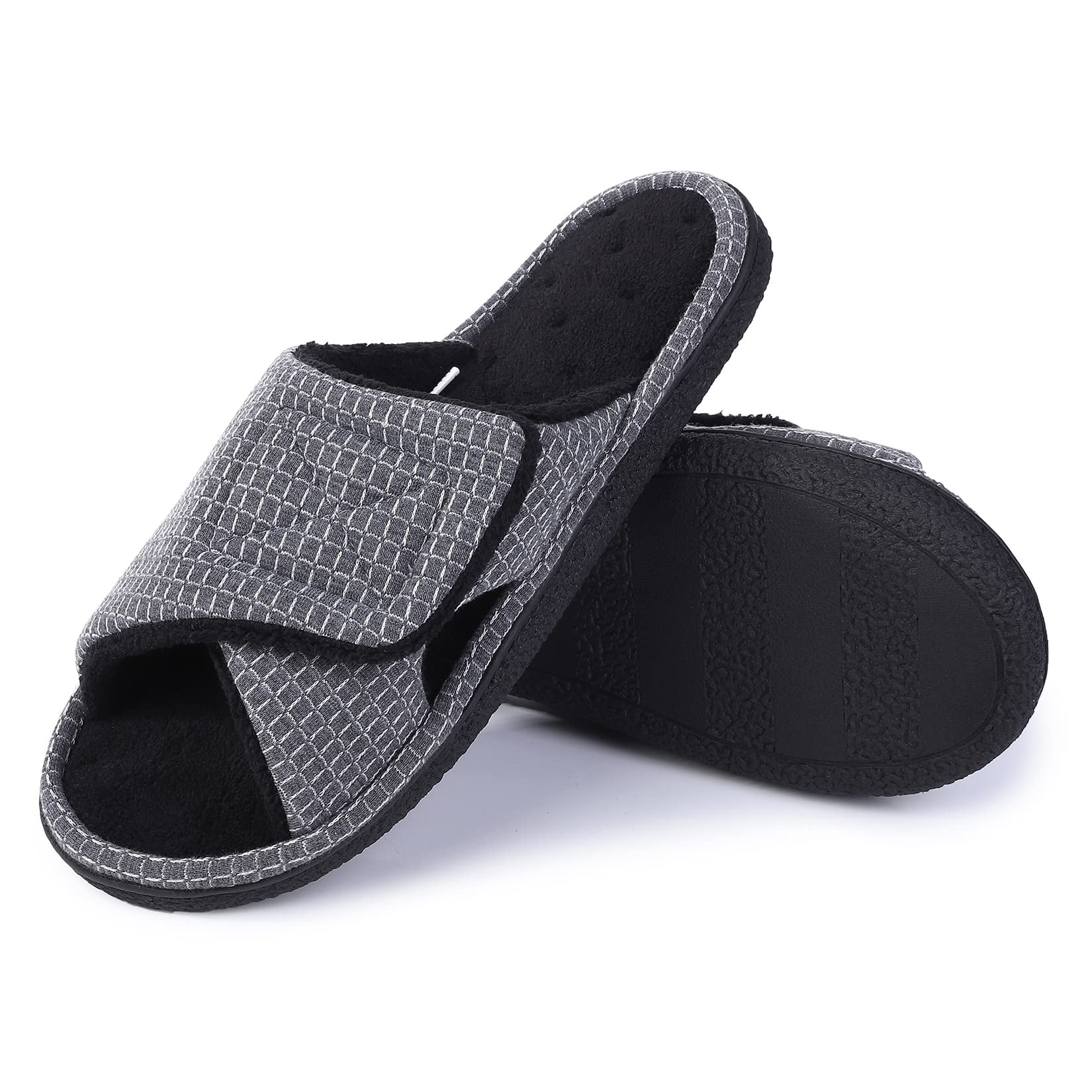 mens slippers with heel support
