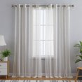 thumbnail image 1 of Oyang Sheer Curtains for Living Room Bedroom, Farmhouse Stripe Faux Linen Curtains Voile Drapes Light Filter Curtain, 2 Panels, 1 of 10