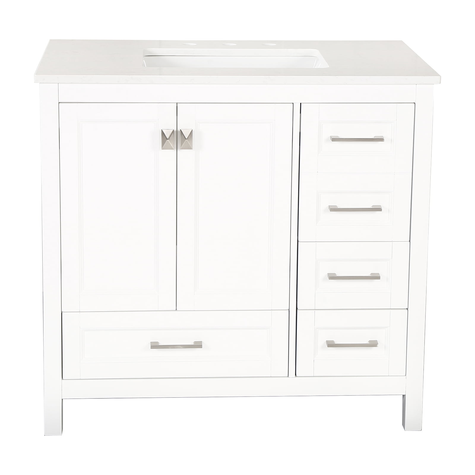 Oyang Single Bathroom Vanities with Marble Countertop, Vanity with Sink Combo Bathroom Sink ...