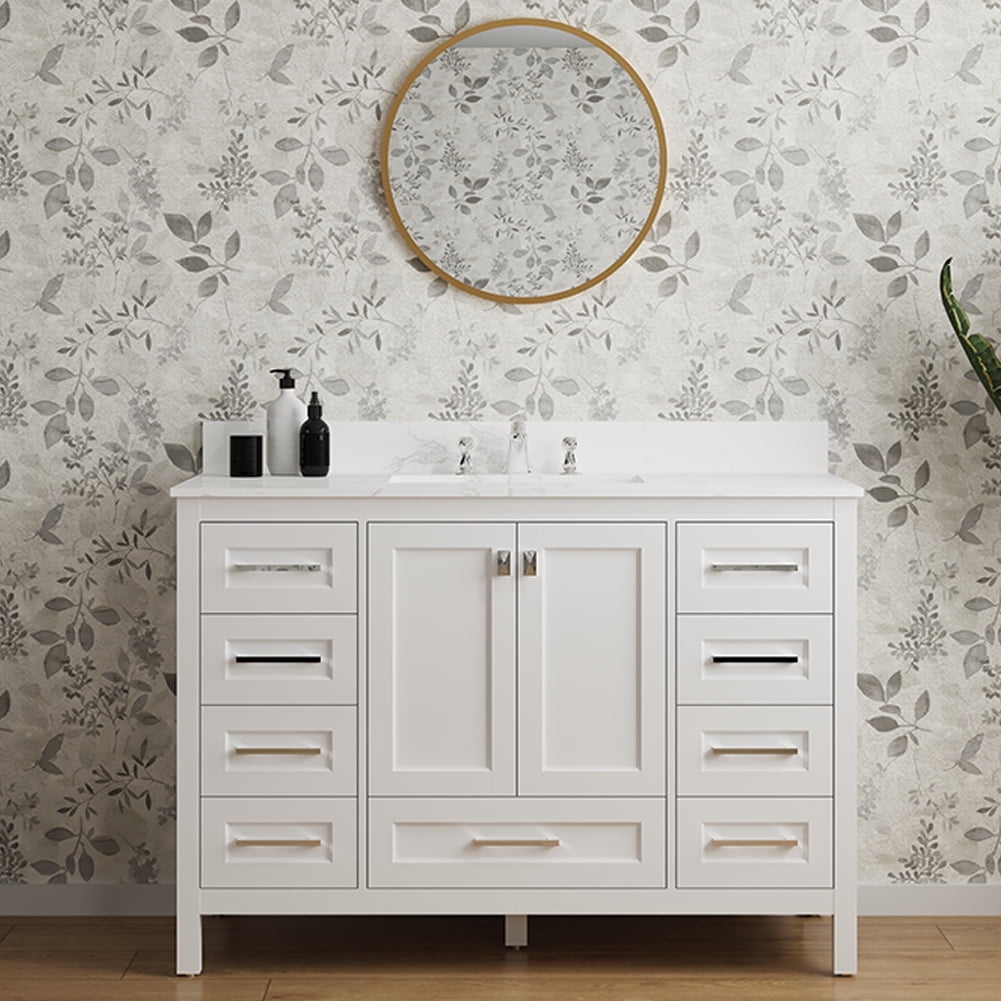 Oyang Vanity Sink Combo MidCentury Bathroom Sink Freestanding