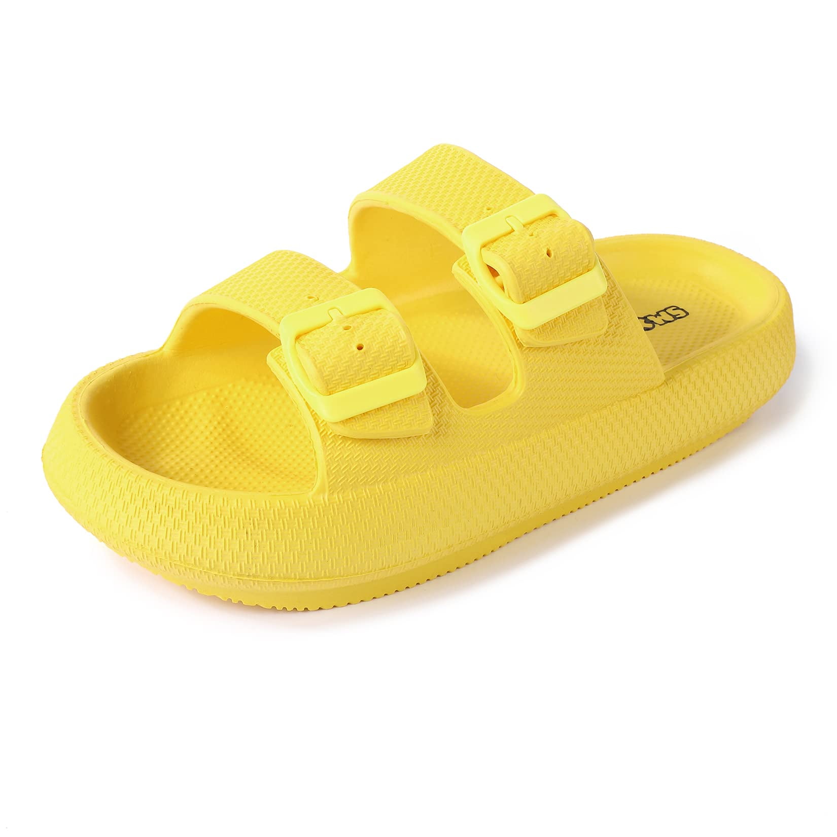 Oyang Women's Cloud Slides, Double Buckle Adjustable Summer Beach Pool  Pillow Slippers Thick Sole Cushion EVA Sandals 