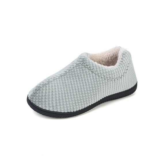 Oyang Women's Slipper, Faux Fur Lined Winter Slippers with Memory Foam Insole & Rubber Sole for Indoor Outdoor