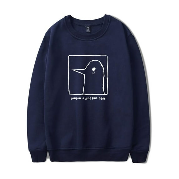 Oyasumi PunPun Is Just Fine Today Crewneck Sweatshirt Unisex Long Sleeve Pullovers