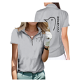thumbnail image 1 of Oyasumi Punpun Golf Shirt Women Short Sleeve Half Zip Sports Tops, 1 of 2