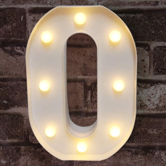 Oycbuzo Decorative LED Illuminated Numeric,White Plastic Caption Numeric Lights Sign Party Holiday Wedding Decoration Battery Operated Numbers