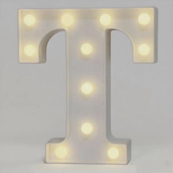 Oycbuzo Decorative LED Illuminated letter , White Plastic Caption Numeric Lights Sign Party Holiday Wedding Decoration Battery Operated Letters