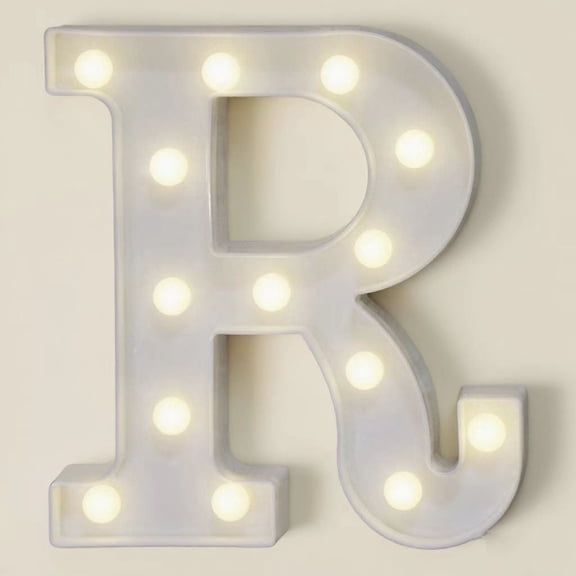Oycbuzo Decorative LED Illuminated letter , White Plastic Caption Numeric Lights Sign Party Holiday Wedding Decoration Battery Operated Letters