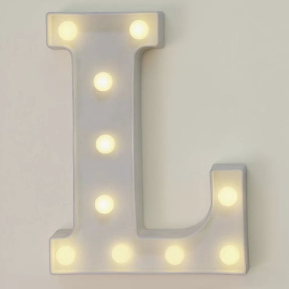 Oycbuzo Decorative LED Illuminated letter , White Plastic Caption Numeric Lights Sign Party Holiday Wedding Decoration Battery Operated Letters