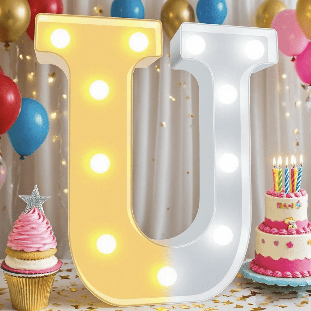 Oycbuzo decorative LED illuminated letters, dual-color plastic letter ...