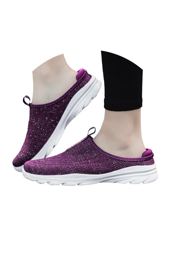 Athletic Shoes Slip On Mules Sandals for Women with Cushion Support Walking Work Driving Shoes