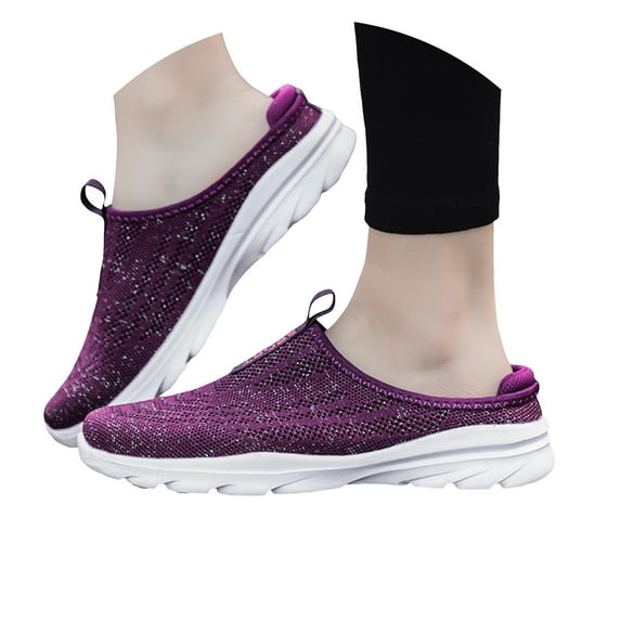 Oyedens Athletic Shoes Slip On Mules Sandals for Women with Cushion Support Walking Work Driving Shoes