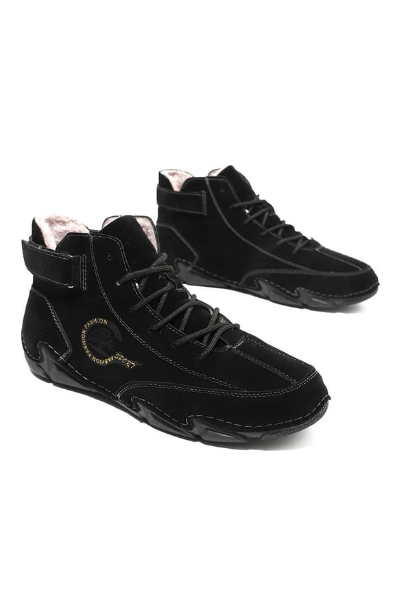 Oyedens Barefoot Athletic Winter Snow Boots for Women Men Zero Drop Plush Lined Hiking Running Sneakers
