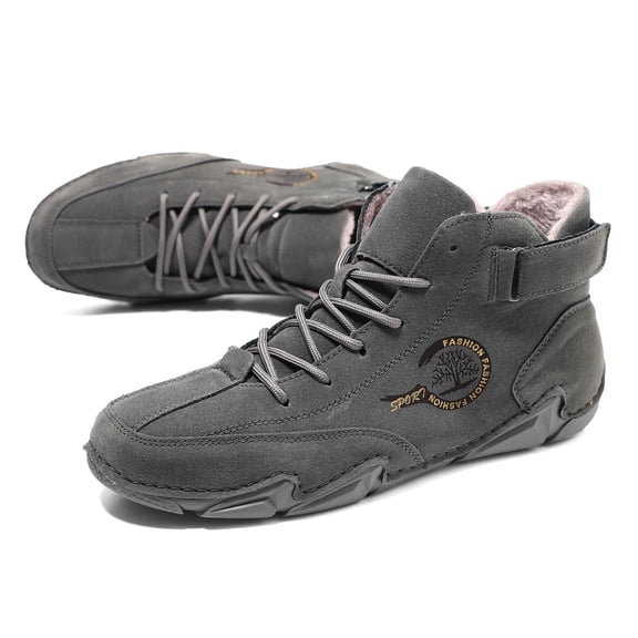 Oyedens Barefoot Athletic Winter Snow Boots for Women Men Zero Drop Plush Lined Hiking Running Sneakers