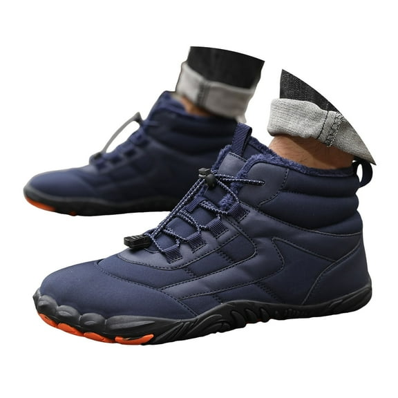 Oyedens Barefoot Snow Boots for Women Men Waterproof Plush Warm Wide Five Toes Hiking Winter Booties