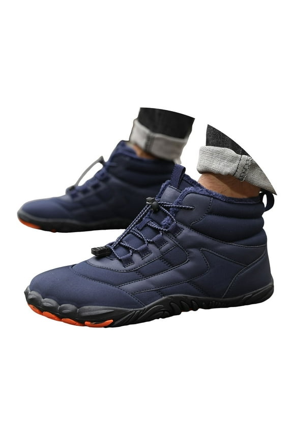 Oyedens Barefoot Snow Boots for Women Men Waterproof Plush Warm Wide Five Toes Hiking Winter Booties