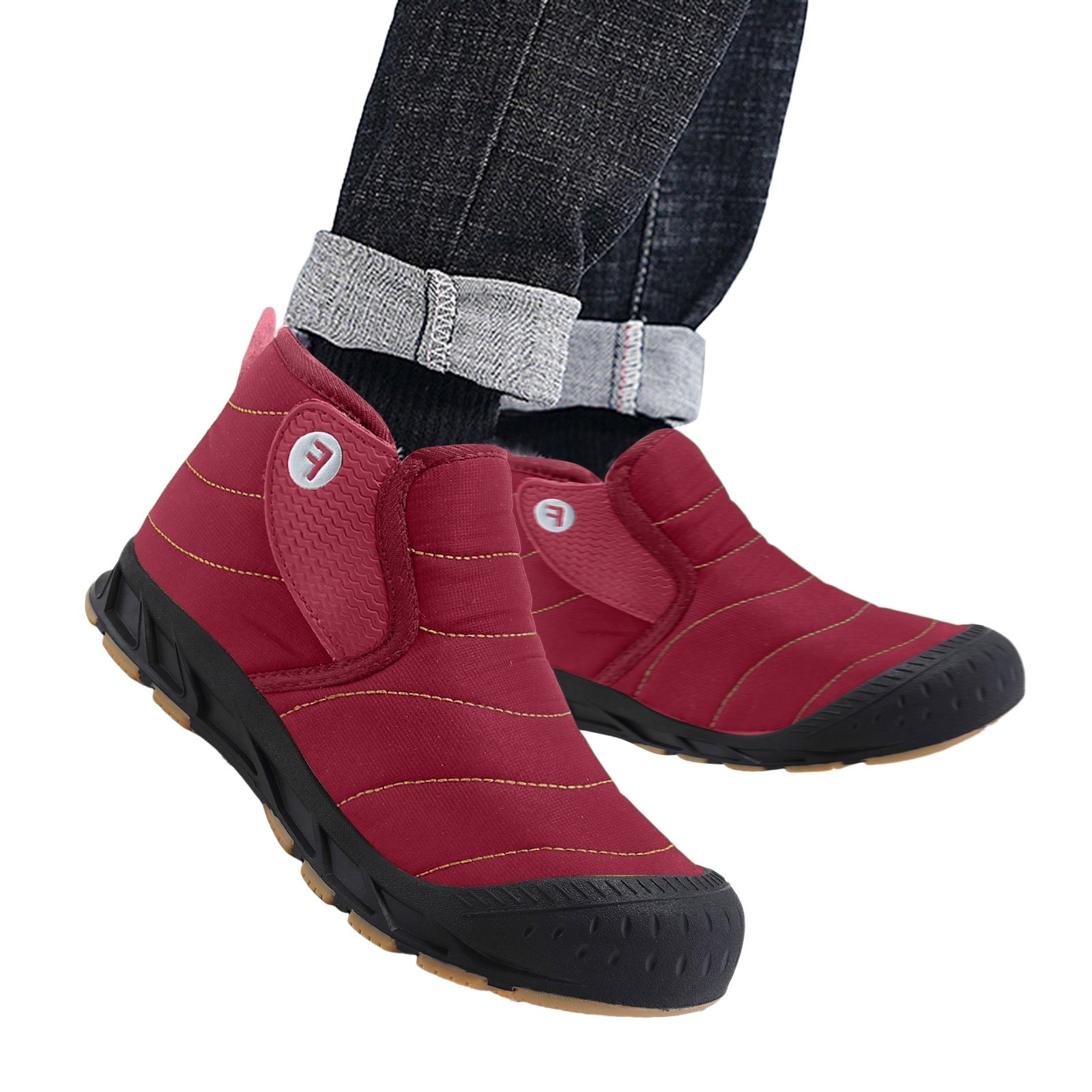 Oyedens Composite Toe Winter Snow Boots for Women Men Waterproof Non