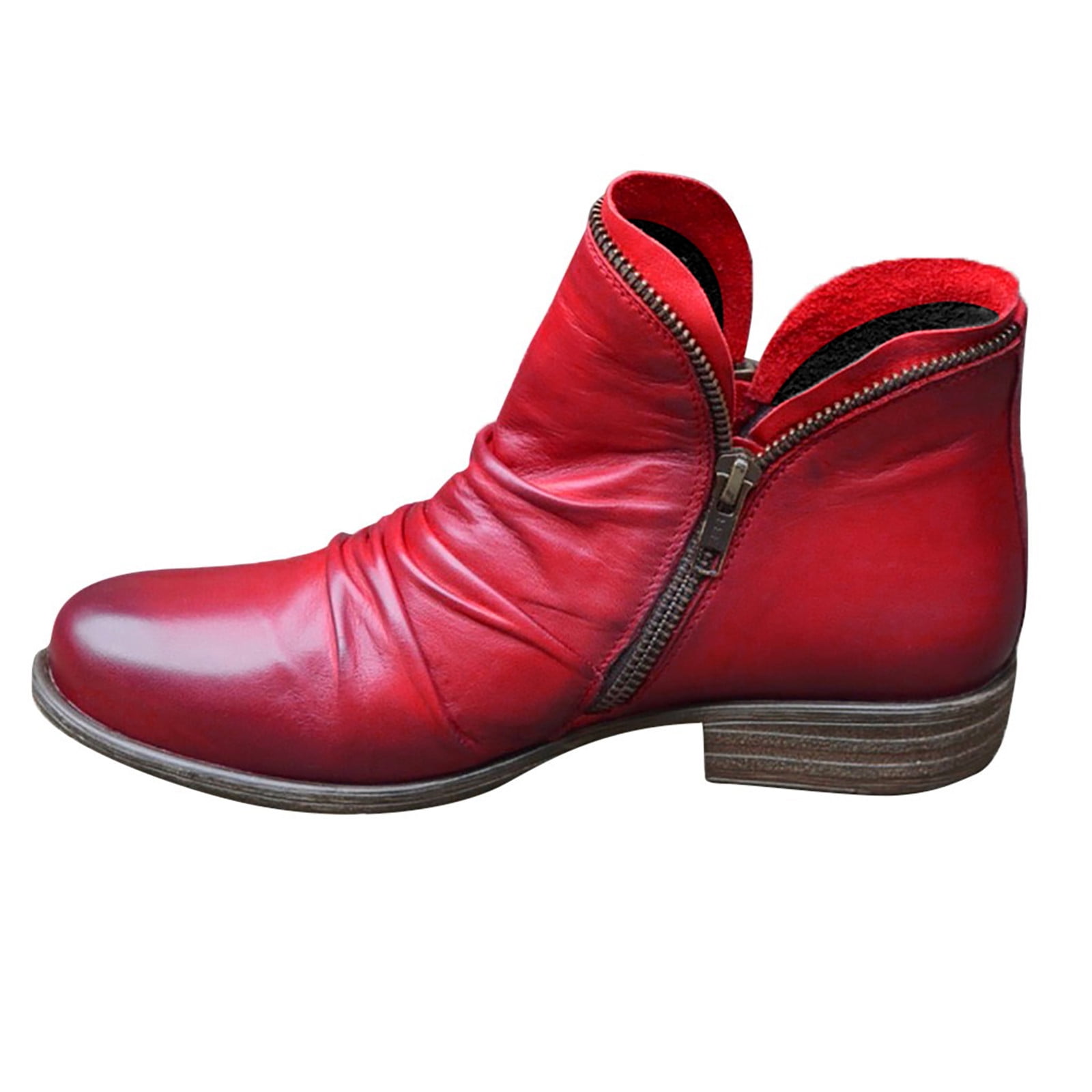 Oyedens cowboy boots for women slouch wide calf ankle booties western