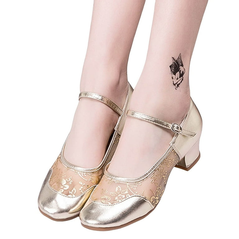 Oyedens Dance Shoes Dress High Heels for Women Ladies Silver