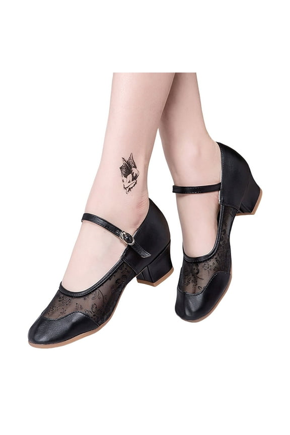 Dance Shoes Dress High Heels for Women Ladies Silver Gold Mesh Latin Ballet Dancing Shoes