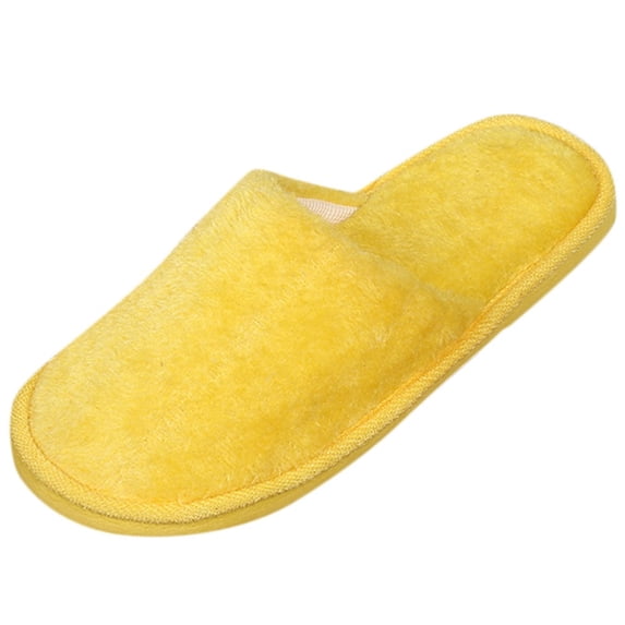 Oyedens Disposable Slippers For Guest Closed Toe Fuzzy Slippers For Hotel Spa Tracel Shoesless Home