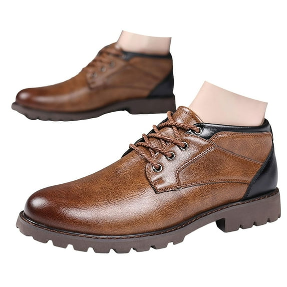 Oyedens Dress Boots Oxford Shoes for Men Formal Business Driving Shoes Pointed Toe Short Ankle Booties